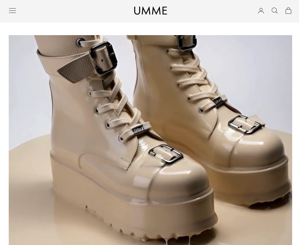 Screenshot UMME - magazin online încălțăminte made in Romania